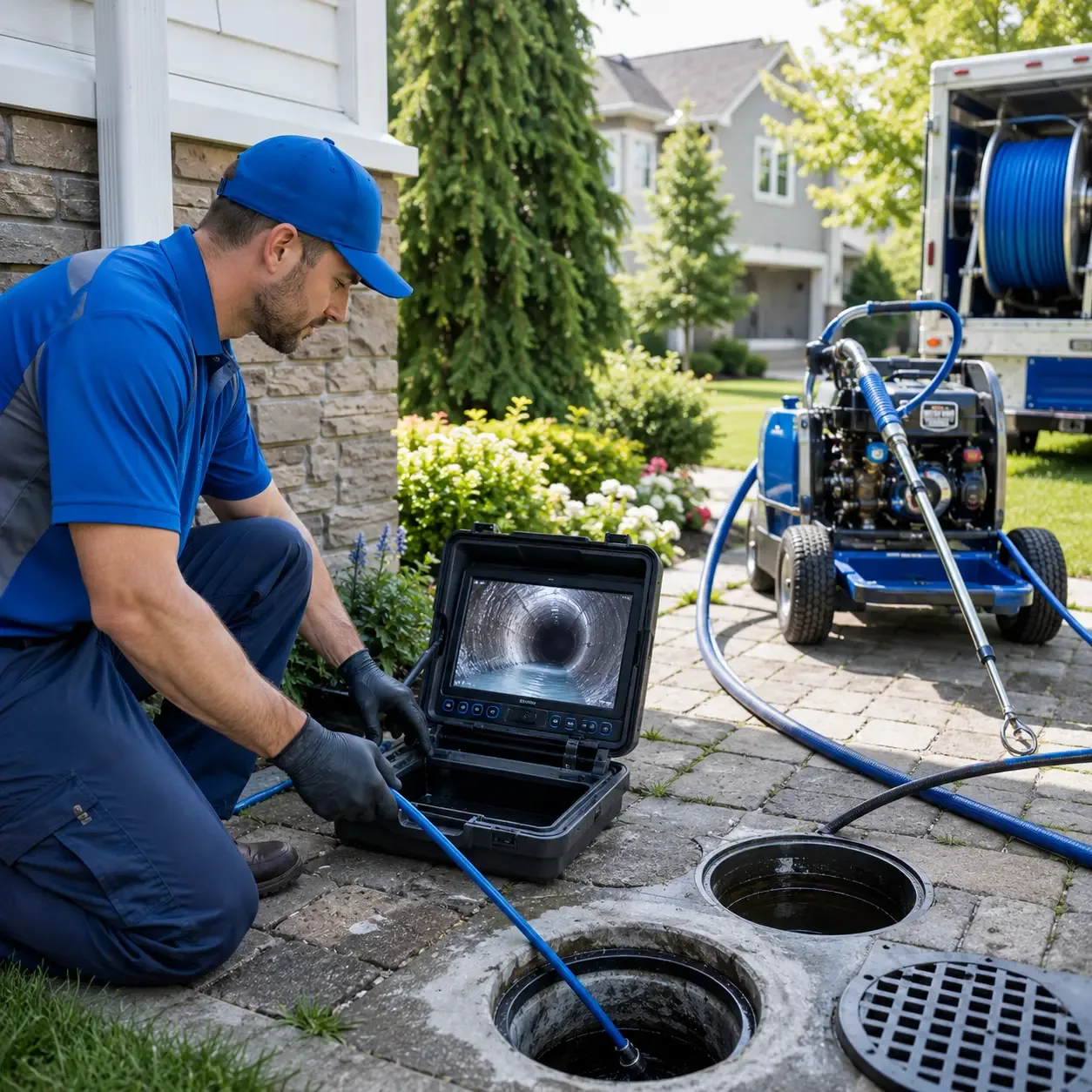 Outdoor drain cleaning professionals serving La Valle, WI