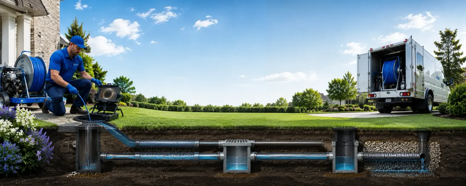 Outdoor drain cleaning information for La Valle, WI